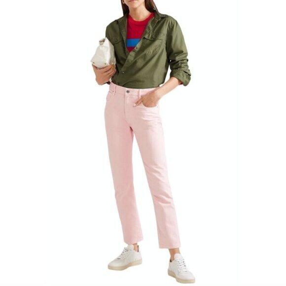 Isabel Marant Étoile Fliff Straight Leg Jeans Light Pink FR38 US6 - Picture 2 of 10